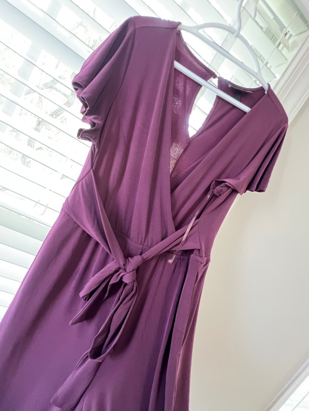 Lane Bryant Wrap Plum Purple Wide Leg Jumpsuit